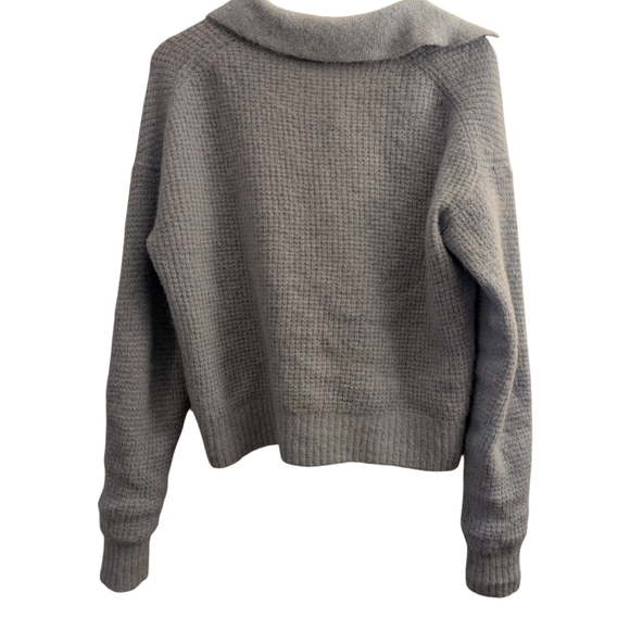 Everlane Baby Blue THE ALPACA WAFFLE-STITCH POLO Sweater S - Picture 13 of 13